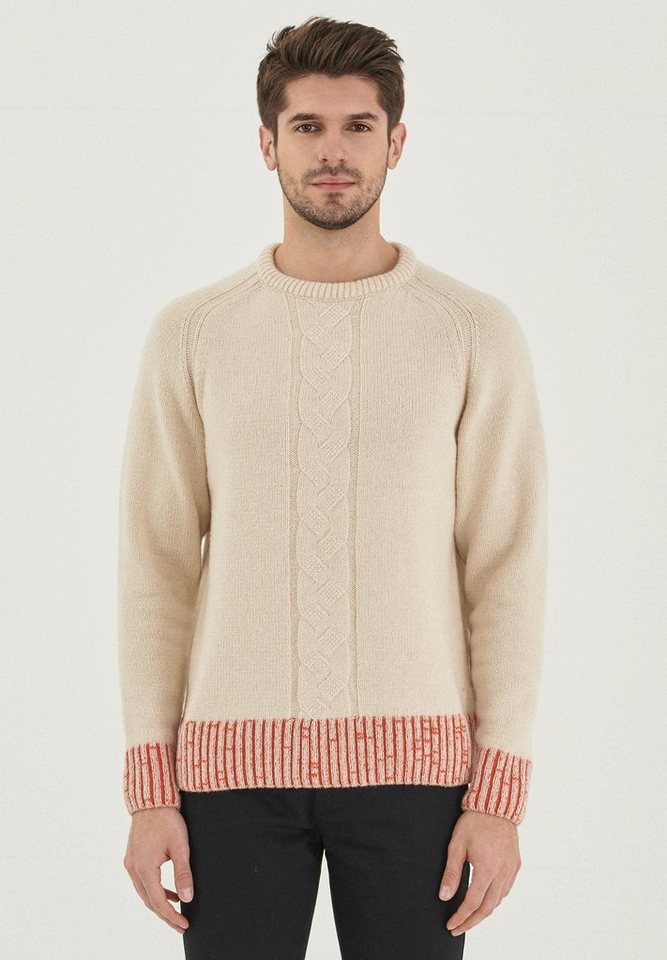 ORGANICATION Sweater Men's Wool Sweater in Ecru ORGANICATION Sweater Men's Wool Sweater in Ecru von ORGANICATION