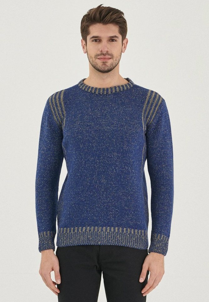 ORGANICATION Sweater Men's Wool Sweater in Navy von ORGANICATION