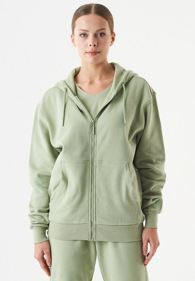 ORGANICATION Sweatjacke Junda-Unisex Full Zip Hoodie in Sage Green ORGANICATION Sweatjacke Junda-Unisex Full Zip Hoodie in Sage Green von ORGANICATION