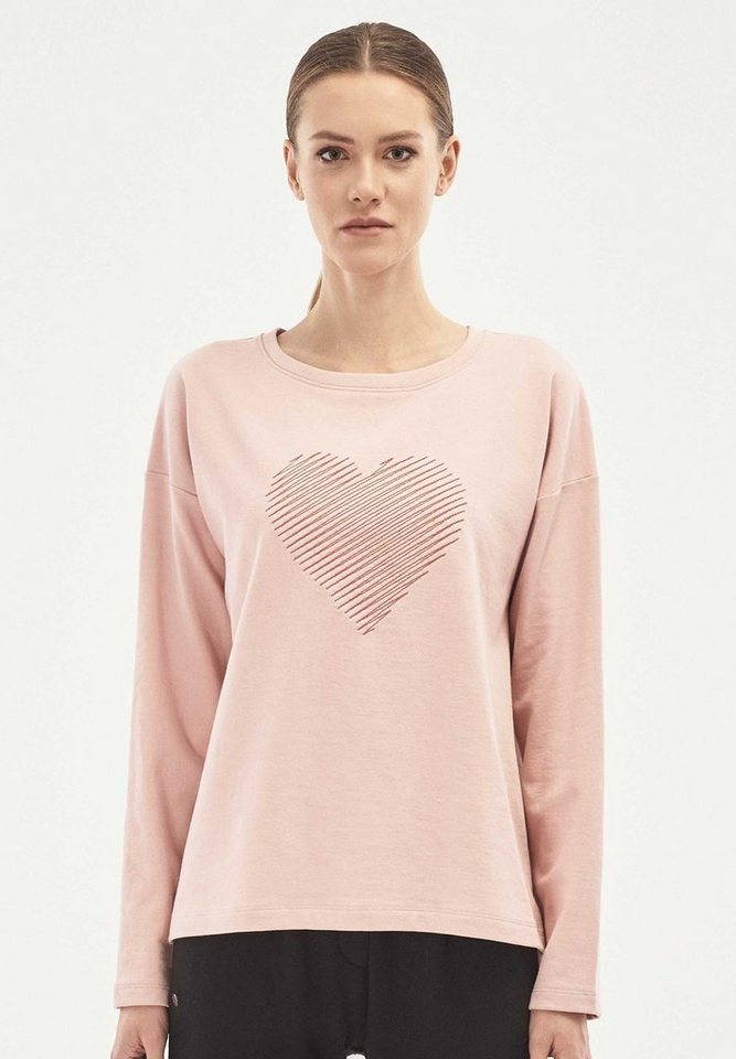 ORGANICATION Sweatshirt Sweatshirt aus Bio-Baumwolle mit Herz Stickerei in Pink ORGANICATION Sweatshirt Sweatshirt aus Bio-Baumwolle mit Herz Stickerei in Pink von ORGANICATION