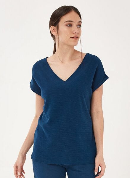 ORGANICATION T-Shirt aus Bio-Baumwolle in Jacquard Jersey von ORGANICATION