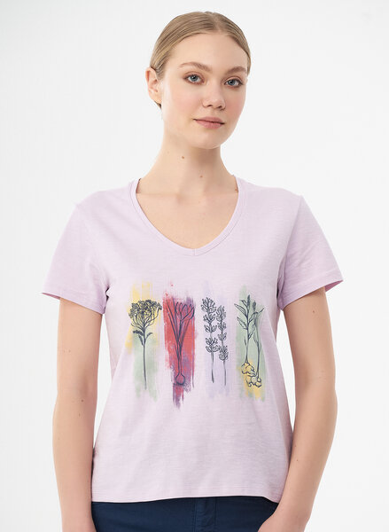 ORGANICATION T-Shirt aus Bio-Baumwolle mit Blumen-Print von ORGANICATION