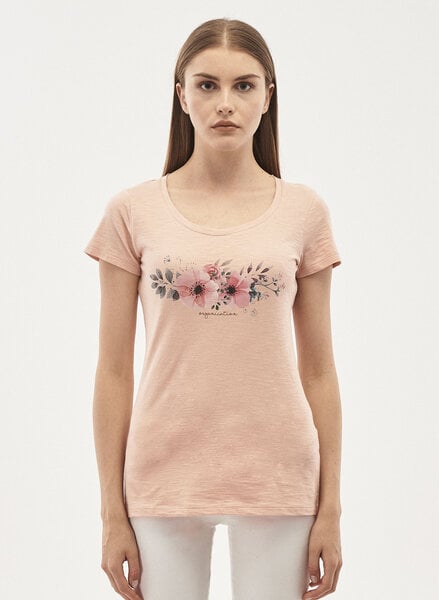 ORGANICATION T-Shirt aus Bio-Baumwolle mit Blumen-Print von ORGANICATION