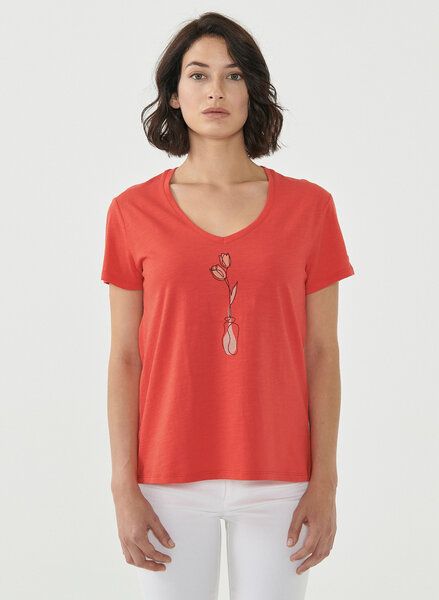 ORGANICATION T-Shirt aus Bio-Baumwolle mit Blumen-Print ORGANICATION T-Shirt aus Bio-Baumwolle mit Blumen-Print von ORGANICATION