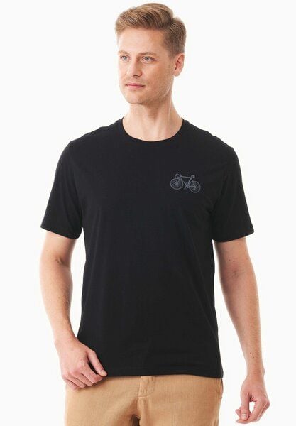 ORGANICATION T-Shirt aus Bio-Baumwolle mit Fahrrad-Print von ORGANICATION