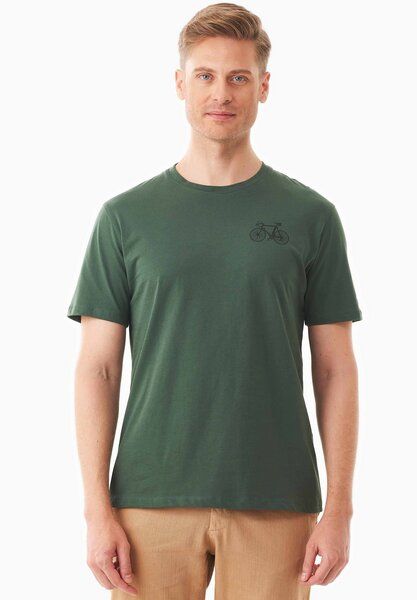 ORGANICATION T-Shirt aus Bio-Baumwolle mit Fahrrad-Print von ORGANICATION