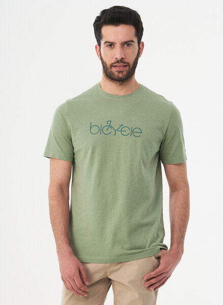 ORGANICATION T-Shirt aus Bio-Baumwolle mit Fahrrad-Print von ORGANICATION