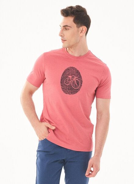 ORGANICATION T-Shirt aus Bio-Baumwolle mit Fahrrad-Print von ORGANICATION