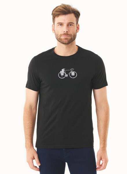 ORGANICATION T-Shirt aus Bio-Baumwolle mit Fahrrad-Print von ORGANICATION