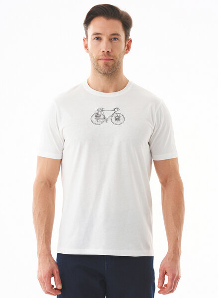 ORGANICATION T-Shirt aus Bio-Baumwolle mit Fahrrad-Print von ORGANICATION