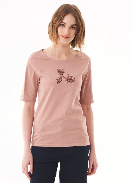 ORGANICATION T-Shirt aus Bio-Baumwolle mit Fahrrad-Stickerei von ORGANICATION