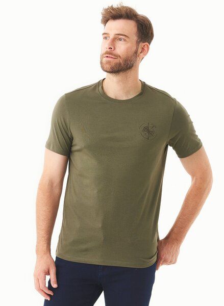 ORGANICATION T-Shirt aus Bio-Baumwolle mit Kompass-Print von ORGANICATION