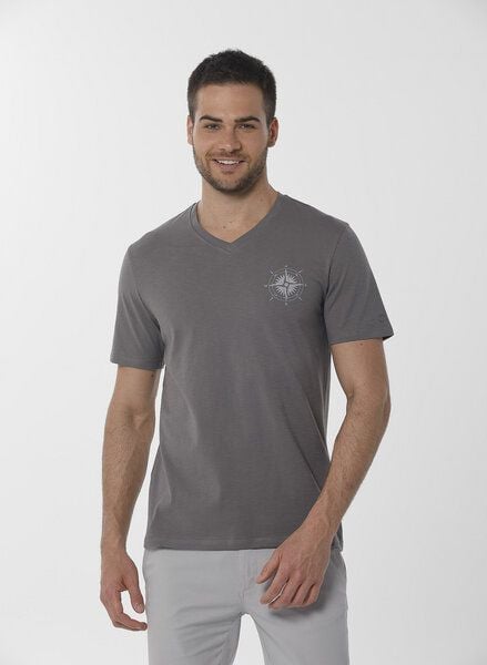 ORGANICATION T-Shirt aus Bio-Baumwolle mit Kompass-Print von ORGANICATION