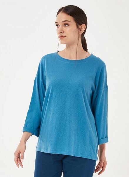 ORGANICATION T-Shirt aus Bio-Baumwolle und Linen mit 3/4 Ärmeln von ORGANICATION