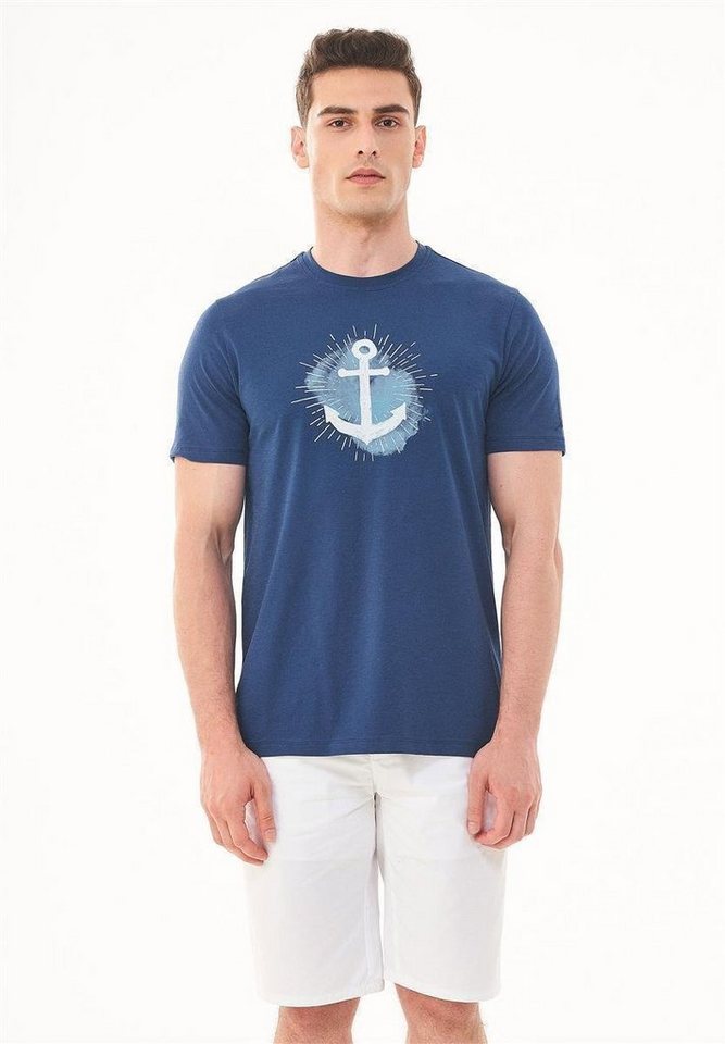 ORGANICATION T-Shirt Men's Printed T-shirt in Navy von ORGANICATION