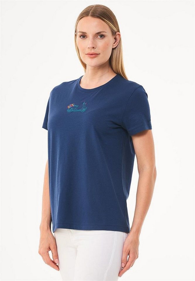 ORGANICATION T-Shirt Women's Embroidered T-shirt in Navy von ORGANICATION