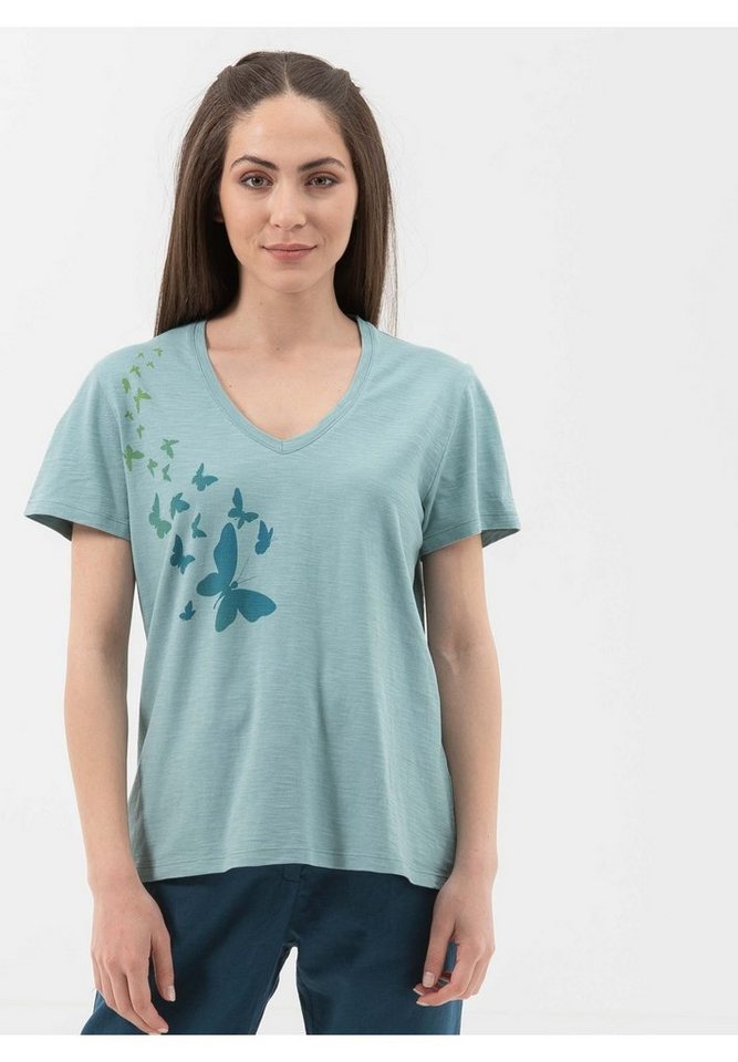 ORGANICATION T-Shirt T-Shirt aus Bio-Baumwolle mit Schmetterling-Print in Miamisky von ORGANICATION