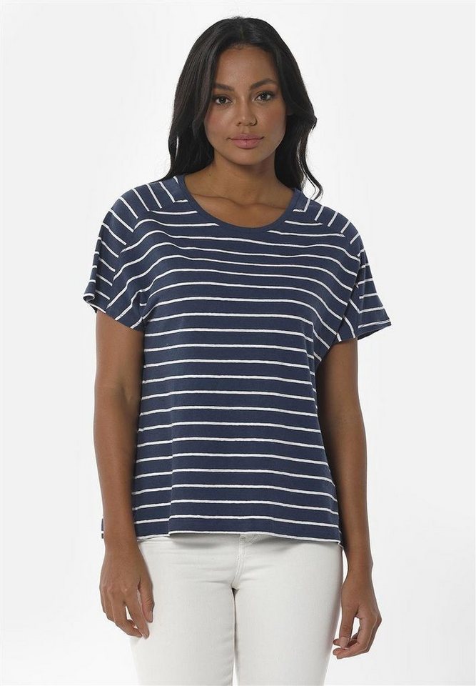 ORGANICATION T-Shirt Women's Striped T-shirt in Navy/Off White von ORGANICATION