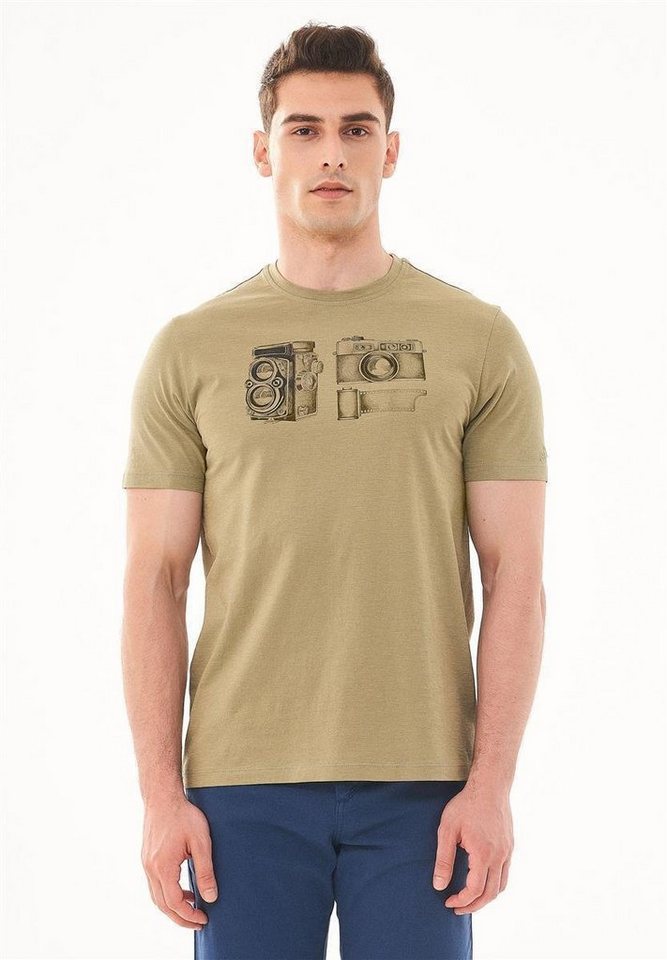 ORGANICATION T-Shirt Men's Printed T-shirt in Olive von ORGANICATION