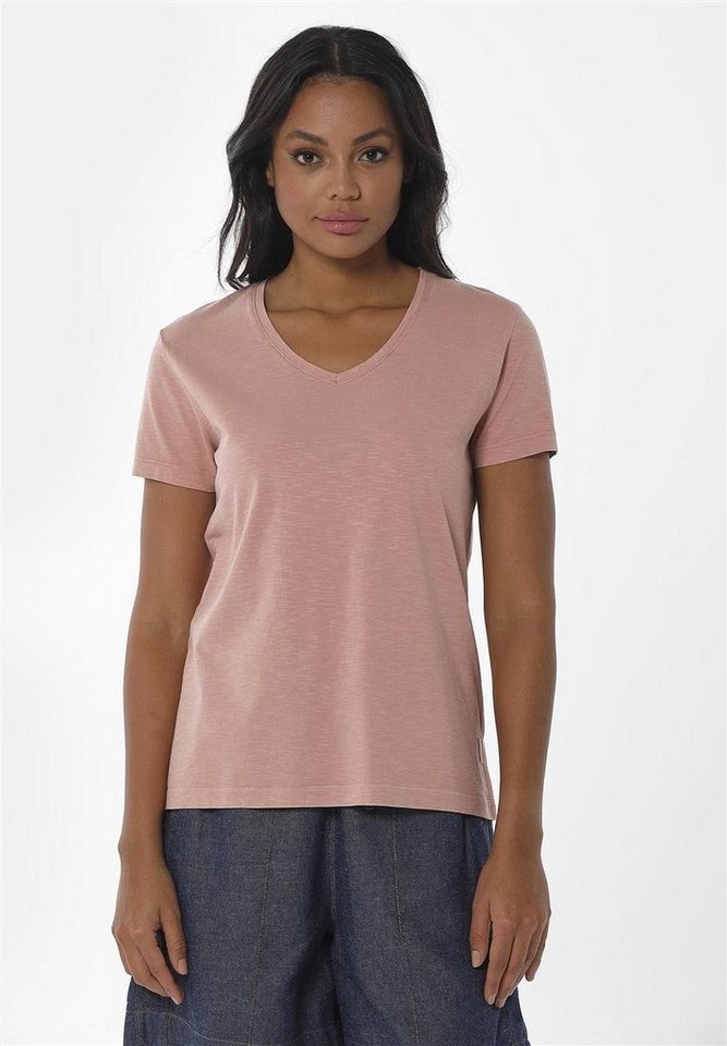 ORGANICATION T-Shirt Women's Natural Garment-Dyed T-shirt in Rubia Flower von ORGANICATION