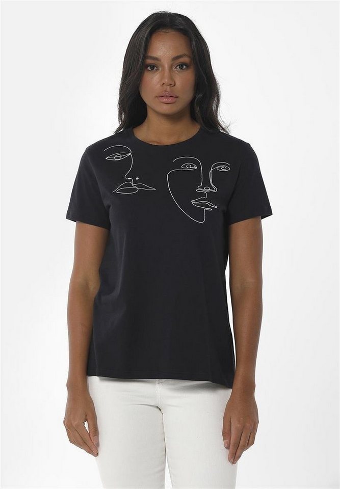 ORGANICATION T-Shirt Women's Embroidered T-shirt in Black von ORGANICATION