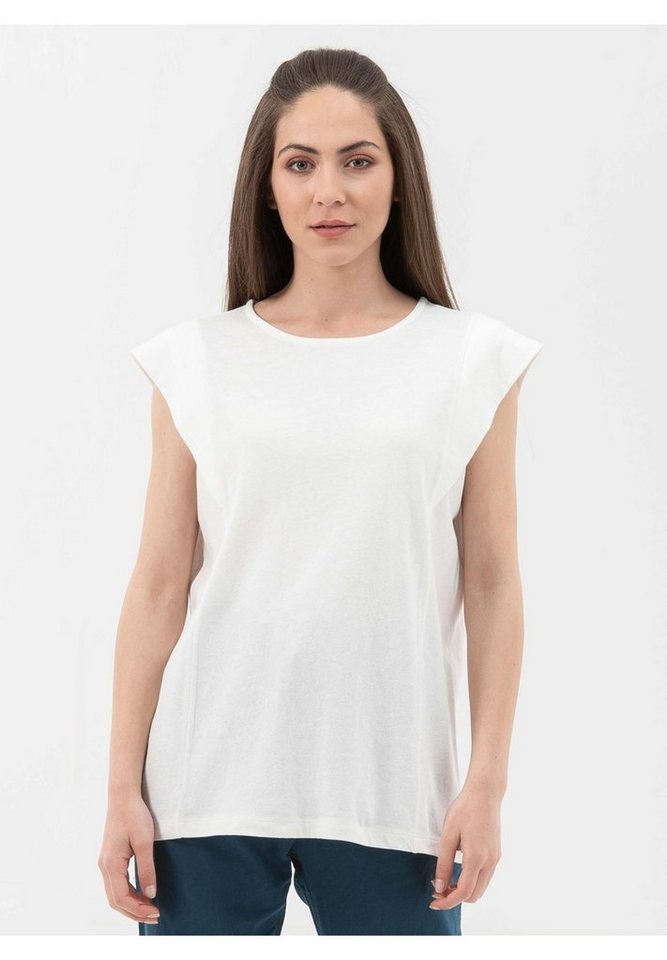 ORGANICATION T-Shirt T-Shirt aus Bio-Baumwolle mit Leinen in White von ORGANICATION