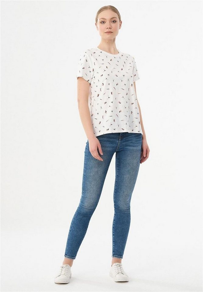 ORGANICATION T-Shirt Women's Allover Printed T-Shirt in Off White ORGANICATION T-Shirt Women's Allover Printed T-Shirt in Off White von ORGANICATION