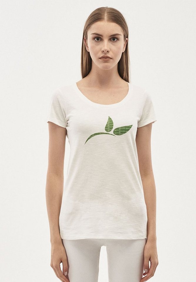 ORGANICATION T-Shirt T-Shirt aus Bio-Baumwolle mit Logo-Print in Off White von ORGANICATION