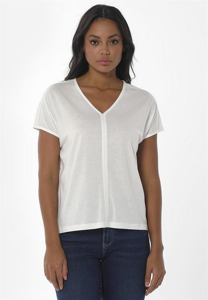 ORGANICATION T-Shirt Women's V-neck T-shirt in Off White von ORGANICATION