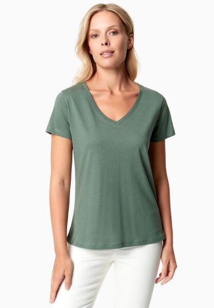 ORGANICATION TAMARRA | T-Shirt aus TENCEL Modal und Bio-Baumwolle mit V-Ausschnitt von ORGANICATION