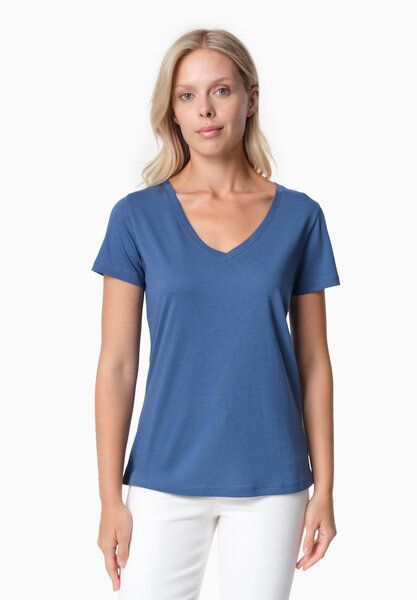 ORGANICATION TAMARRA | T-Shirt aus TENCEL Modal und Bio-Baumwolle mit V-Ausschnitt von ORGANICATION