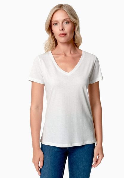 ORGANICATION TAMARRA | T-Shirt aus TENCEL Modal und Bio-Baumwolle mit V-Ausschnitt von ORGANICATION