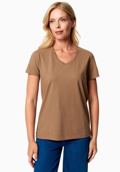 ORGANICATION TESSA | Basic T-Shirt aus Bio-Baumwolle mit V-Ausschnitt von ORGANICATION