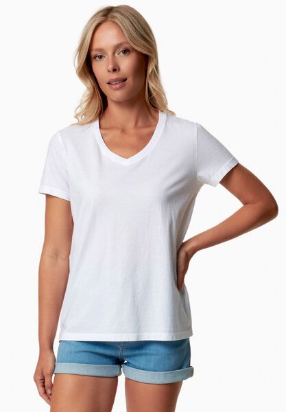 ORGANICATION TESSA | Basic T-Shirt aus Bio-Baumwolle mit V-Ausschnitt von ORGANICATION
