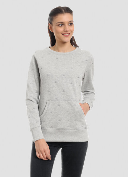 ORGANICATION WOR-4160 DAMEN ALLOVER GESTRICKT SWEATSHIRT von ORGANICATION