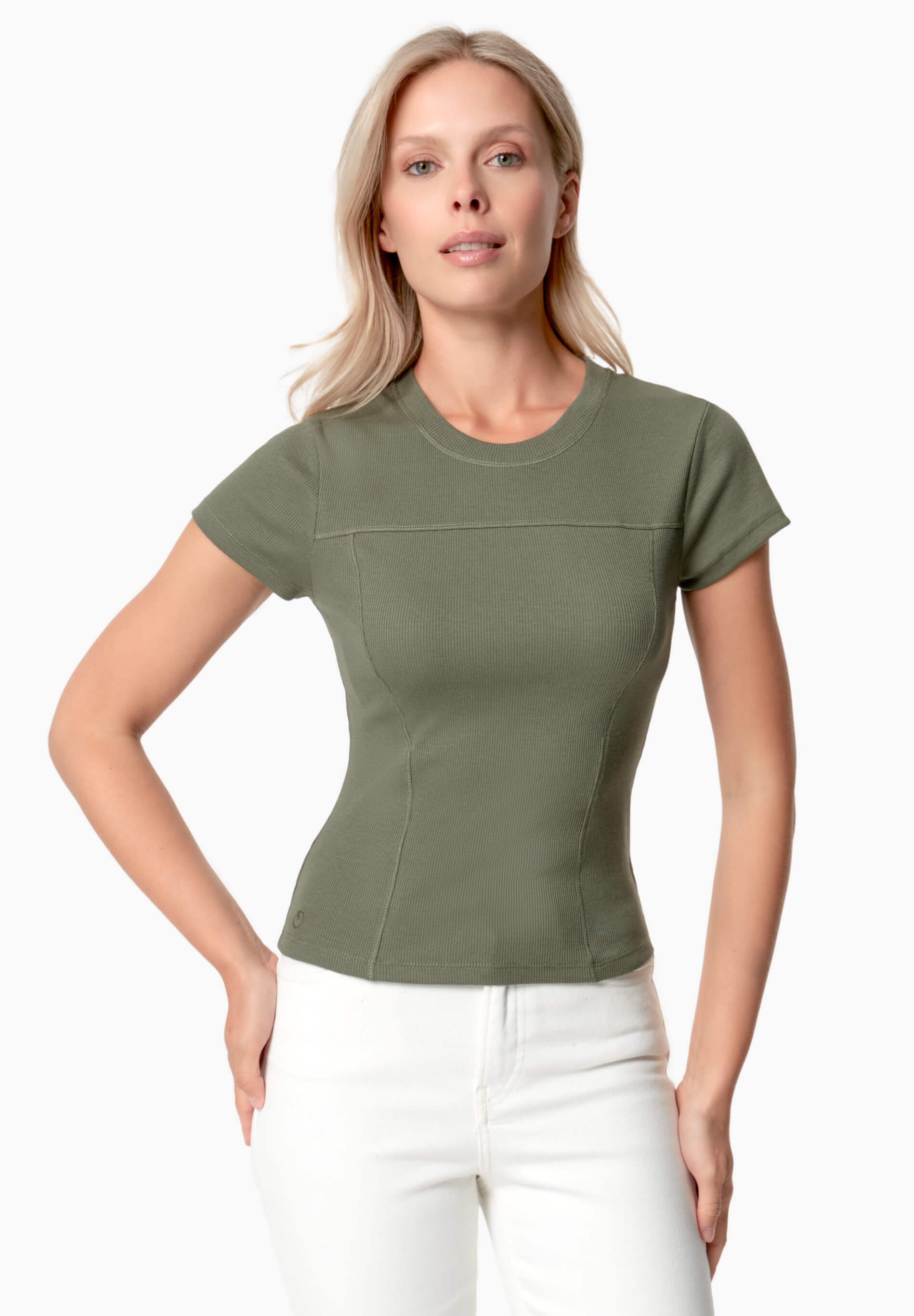 Tillda Ribbed T-Shirt Green von ORGANICATION