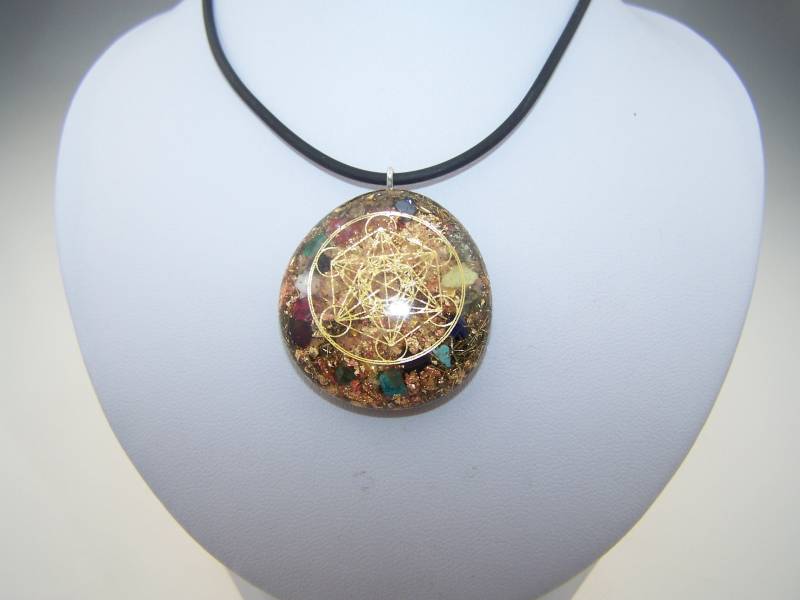 Metatron Orgon Anhänger Symbolanhänger Orgonanhänger Blattgold Heilsteine von ORGONIKAshop