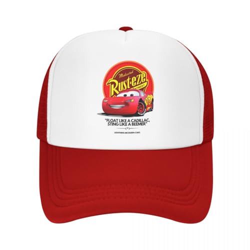 Baseballmütze McQueen Cars Rust-Eze Mesh Baseballmütze Unisex Hip-Hop Sonnenmützen Hut Verstellbare Polyester Sonnenhüte Winter Trucker HüteGeburtstagsgeschenk von ORHFHVW