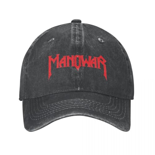 ORHFHVW Baseballkappe Vintage Manowar s Unisex Stil Distressed Washed Snapback Cap Heavy Metal Outdoor Aktivitäten Caps Hut Geburtstagsgeschenk von ORHFHVW