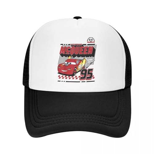 ORHFHVW Baseballmütze Autos Lightning McQueen Retro 95 Trucker Kappe Retro Hut Worker Cap Trucker Cap Verstellbare Snapback Caps Mesh SommerGeburtstagsgeschenk von ORHFHVW