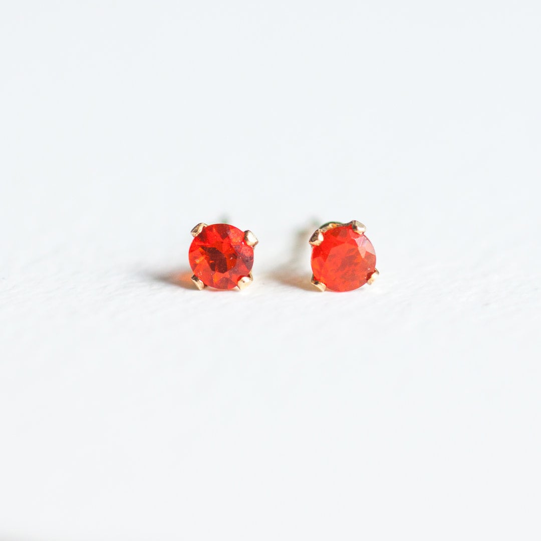 Feueroopal Ohrstecker, 14K Gold Filled, 3mm Ohrstecker Feueroopal Ohrstecker, 14K Gold Filled, 3mm Ohrstecker von ORIENTMINERAL