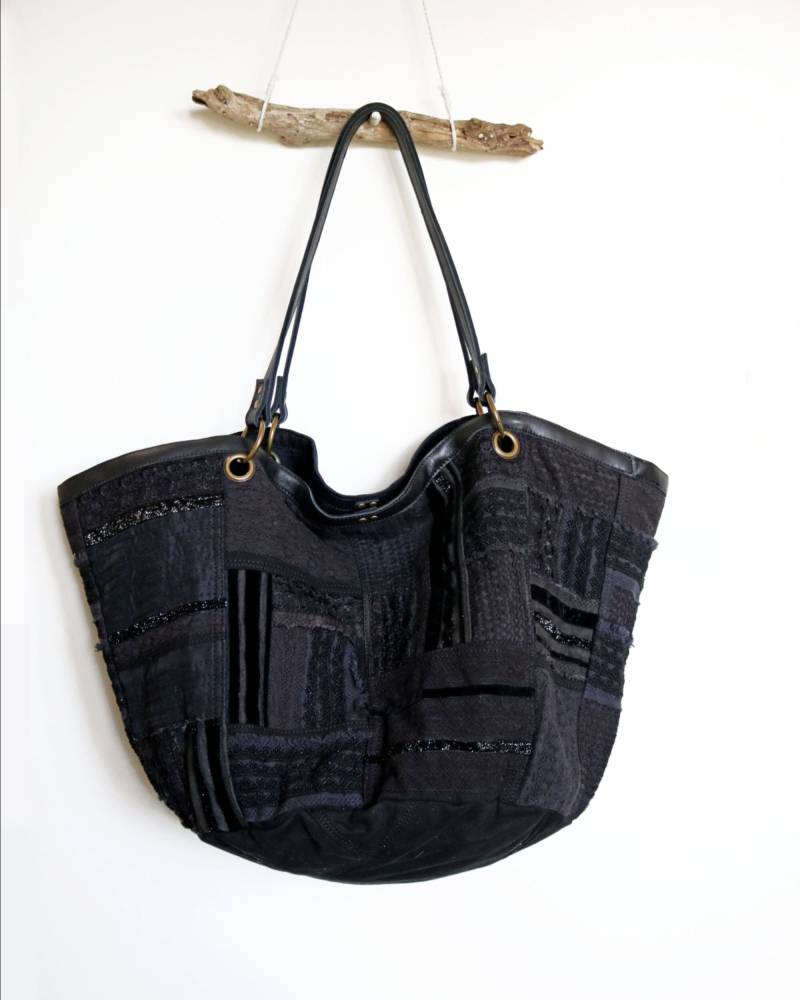 Übergroße Canvas Spitzen Patchwork Tragetasche, Large Tote, Lace Tote Bag Übergroße Canvas Spitzen Patchwork Tragetasche, Large Tote, Lace Tote Bag von ORIENVINTIQUE