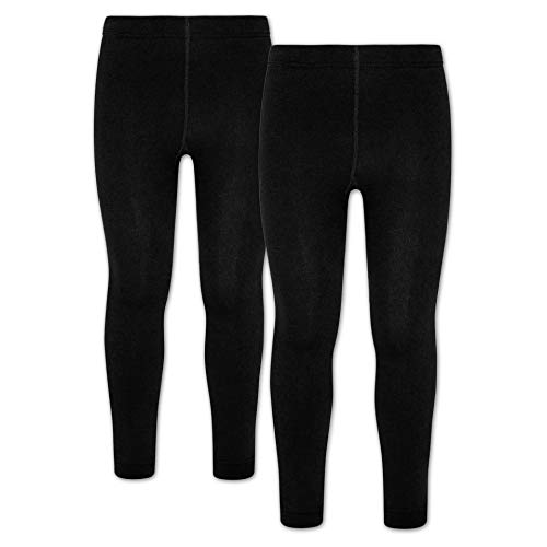 ORIGINAL BASICS Kinder Thermo Leggings mit Fleece (2 Pack) Schwarz 122/134 von ORIGINAL BASICS