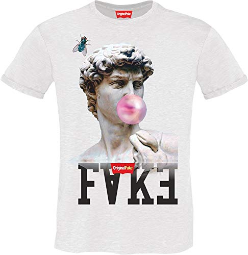 Original Fake Herren Miky T-Shirt, Weiß (White 001), Medium von ORIGINAL FAKE