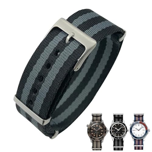 ORKDFJ 20 mm hochdichtes Nylon-Canvas-Armband, passend für Omega Seamaster 300 Speedmaster AT150 Aqua Terra, weiches Uhrenarmband, Geschenkwerkzeug, 20 mm, Achat von ORKDFJ