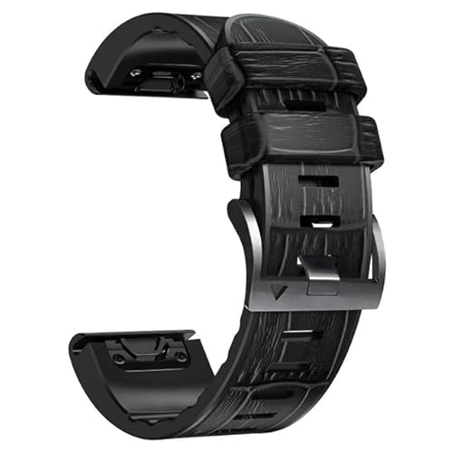 ORKDFJ 22/26 mm Armband für Garmin Fenix 7 7X 6 6X Pro 5 5X Plus 3HR Smartwatch Leder + Silikon Fast Easyfit Armband, 22mm Fenix 5 5Plus, Achat von ORKDFJ
