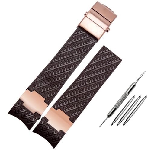 ORKDFJ 22 x 20 mm Taucher und Marine wasserdichtes Silikon-Gummi-Uhrenarmband für Ulysse Nardin Man Armbandwerkzeuge, 22 mm, Achat von ORKDFJ