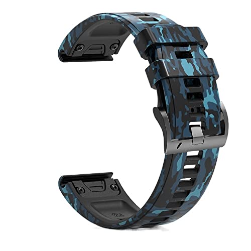 ORKDFJ 22 x 26 mm Leder-Silikon-Uhrenarmband für Garmin Fenix 5/5X Plus 6/6X Pro Fenix 7X 7 Smart-Armband, Schnellverschluss-Armband, 26mm Descent Mk1 MK2, Achat von ORKDFJ