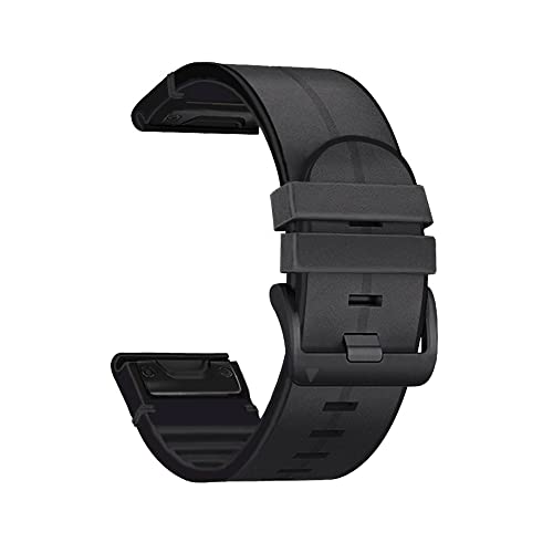 ORKDFJ 22 x 26 mm Leder-Silikon-Uhrenarmband für Garmin Fenix 5/5X Plus 6/6X Pro Fenix 7X 7 Smart-Armband, Schnellverschluss-Armband, 26mm For Fenix 6X 6XPro, Achat von ORKDFJ