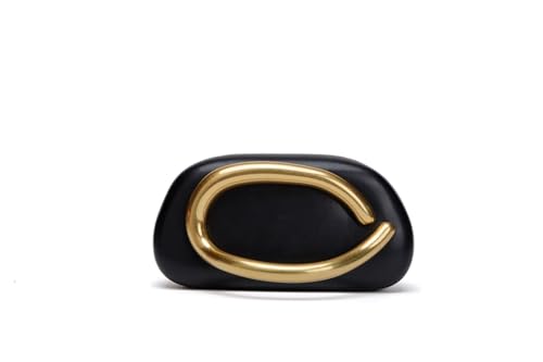 ORKDFJ Box Bag Metalldetails Crossbody PU Leder Clutch Schulter Luxus Marke Handtaschen Damen Handtasche Damen Frauen Abend Geldbörse Rot, Schwarz , Einheitsgröße von ORKDFJ